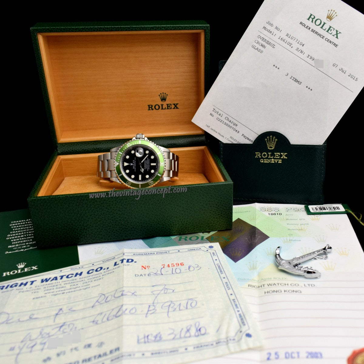 Rolex Submariner 50th Anniversary "Flat 4" 16610LV (Complete Full Set) (SOLD)