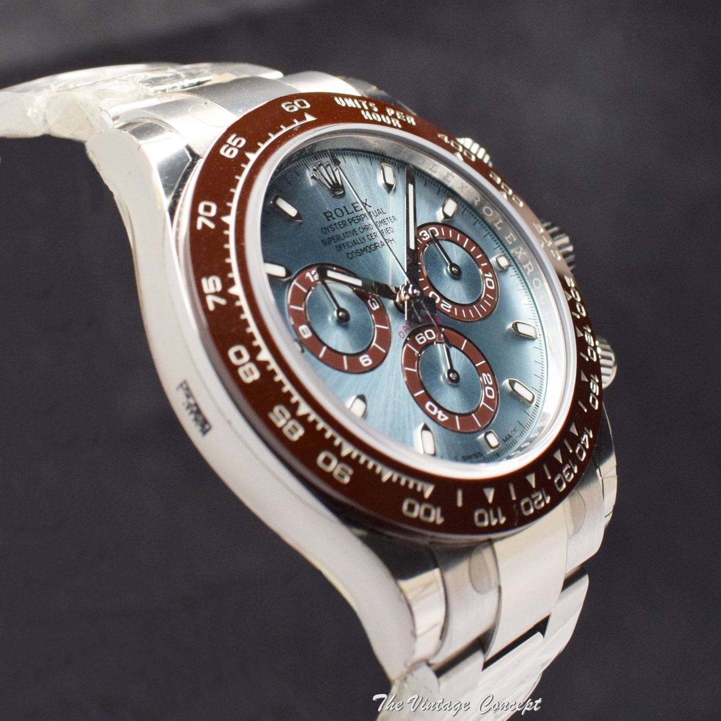 NOS Unworn 2018 Rolex Daytona Platinum PT950 Ice Blue Dial 116506 w/ Original Card & Purchase Invoice (SOLD)