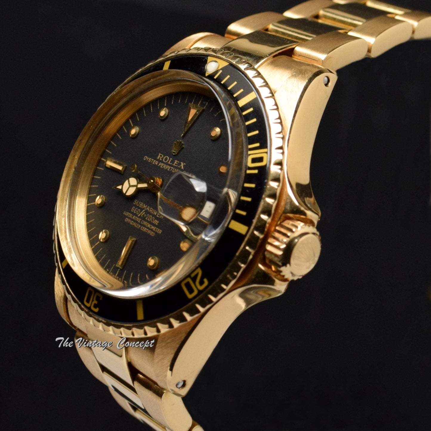 Rolex Submariner 18K YG Black Nipple Dial 1680  (SOLD)