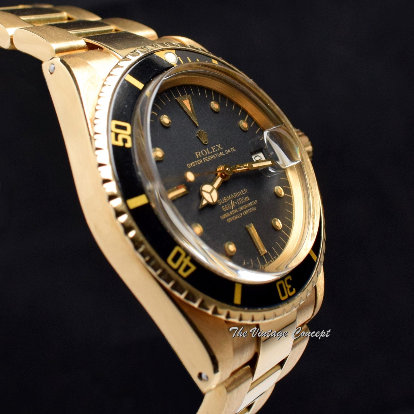 Rolex Submariner 18K YG Black Nipple Dial 1680  (SOLD)