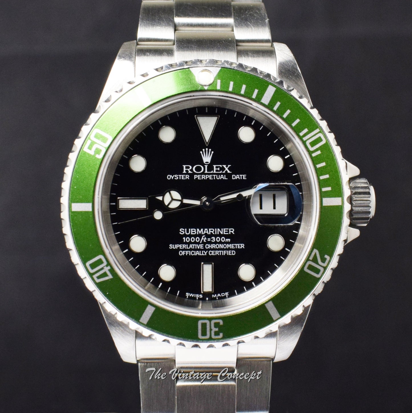 Rolex Submariner 50th Anniversary "Flat 4" 16610LV w/ Service Papers  (SOLD)