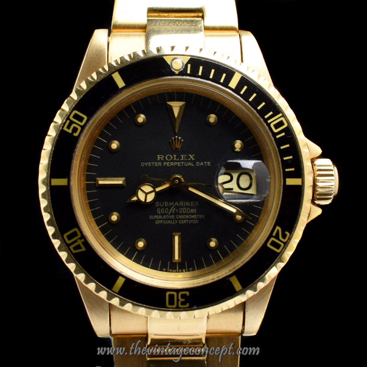 Rolex Submariner 18K YG Black Nipple Dial 1680 (SOLD)