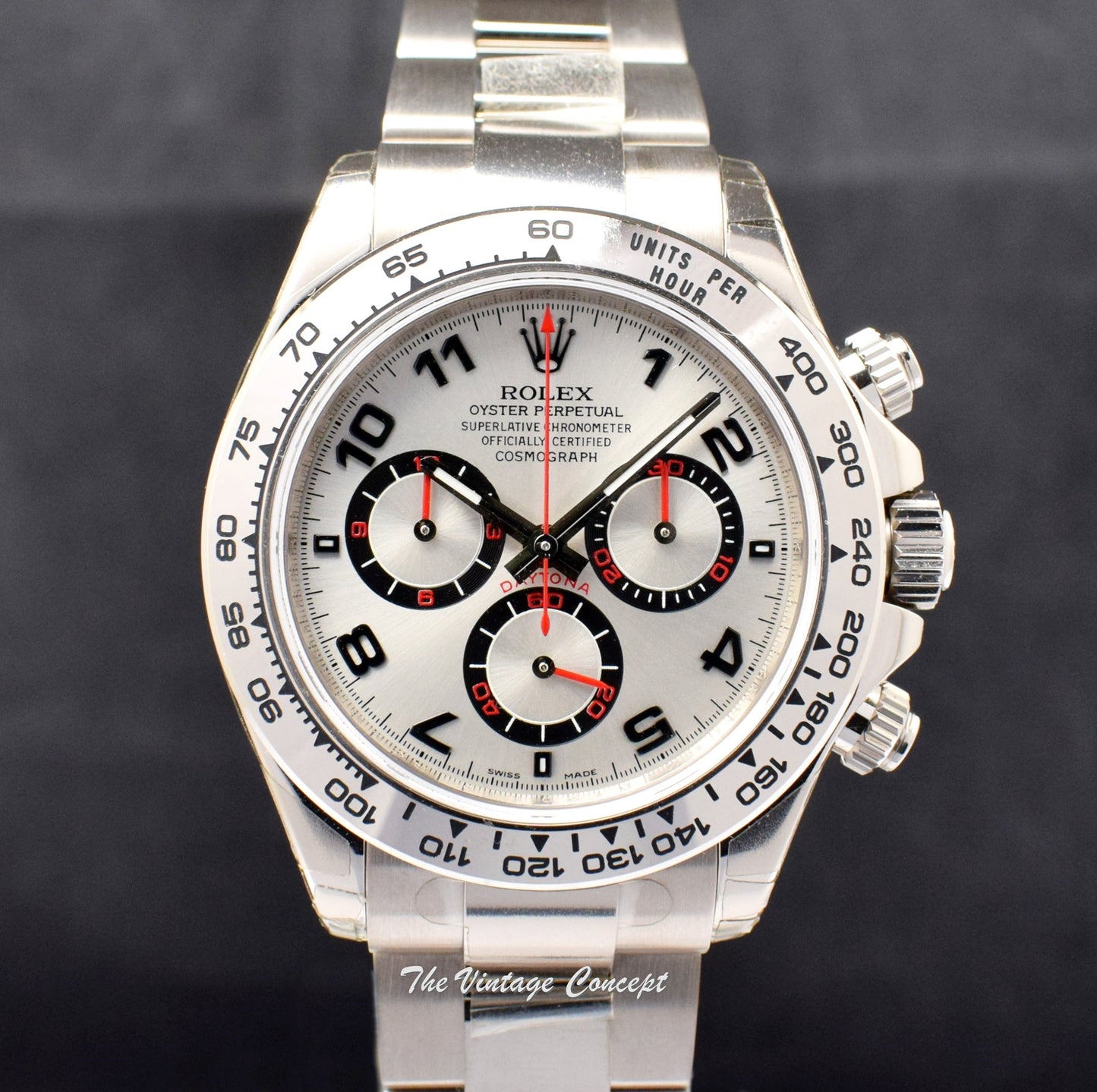 99% NEW Rolex Daytona 18K White Gold Racing Dial 116509 (Full Set)