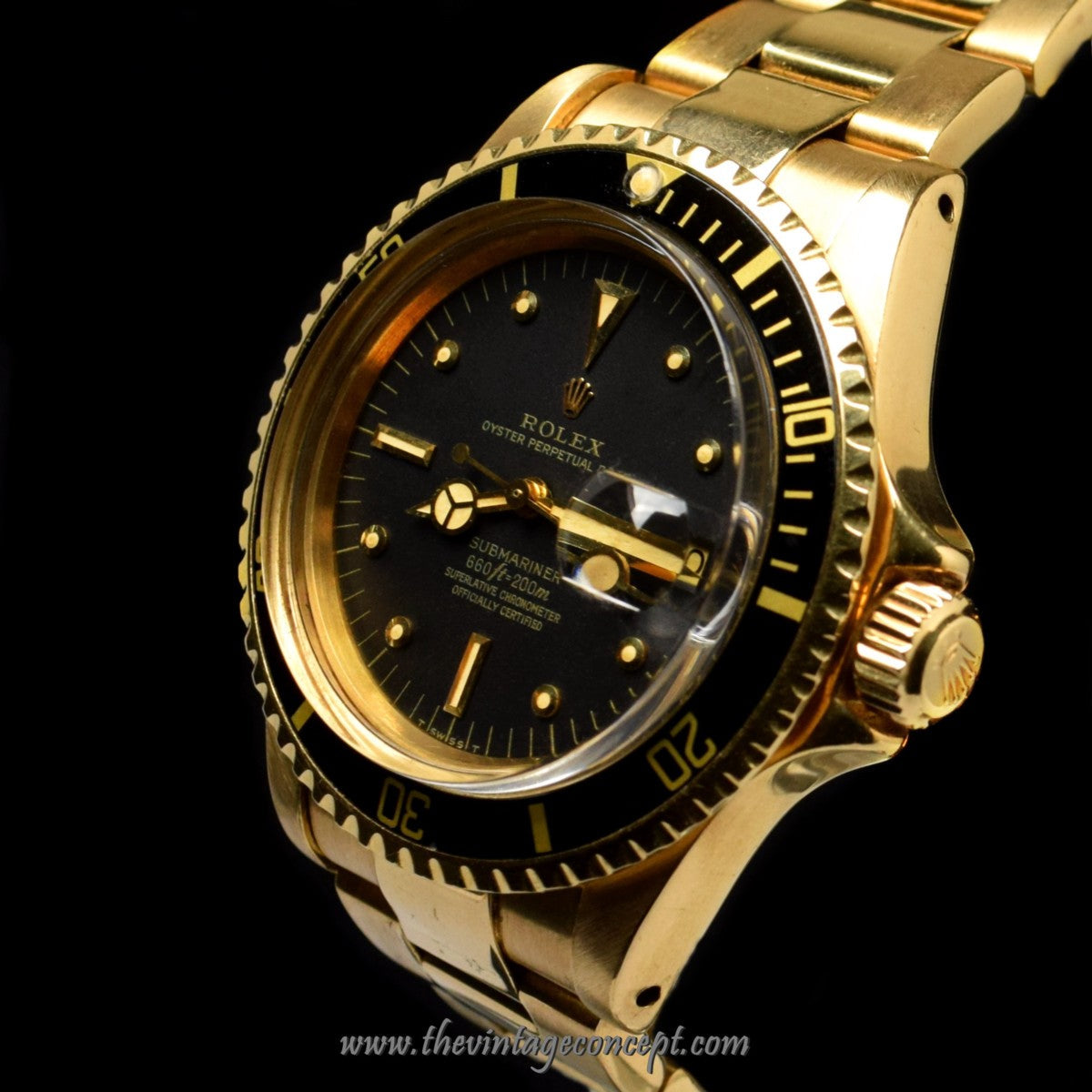 Rolex Submariner 18K YG Black Nipple Dial 1680 (SOLD)