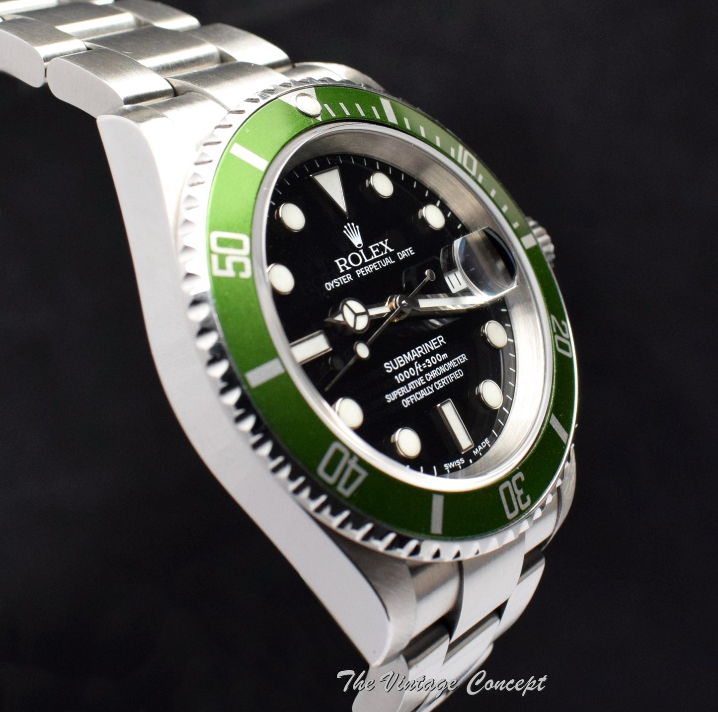 Rolex Submariner 50th Anniversary "Flat 4" 16610LV w/ Service Papers  (SOLD)