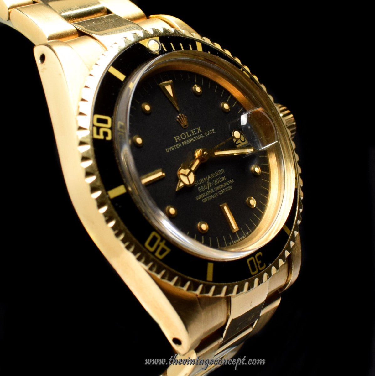 Rolex Submariner 18K YG Black Nipple Dial 1680 (SOLD)