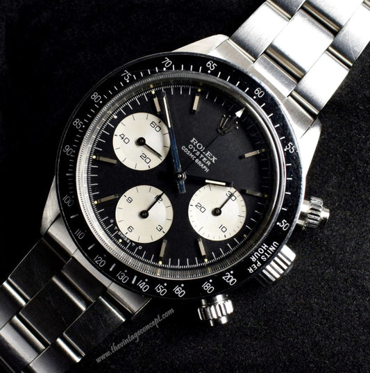 Rolex Daytona Black Dial Silver Sigma F.A.P. 6263 w/ Bracelet   ( SOLD )