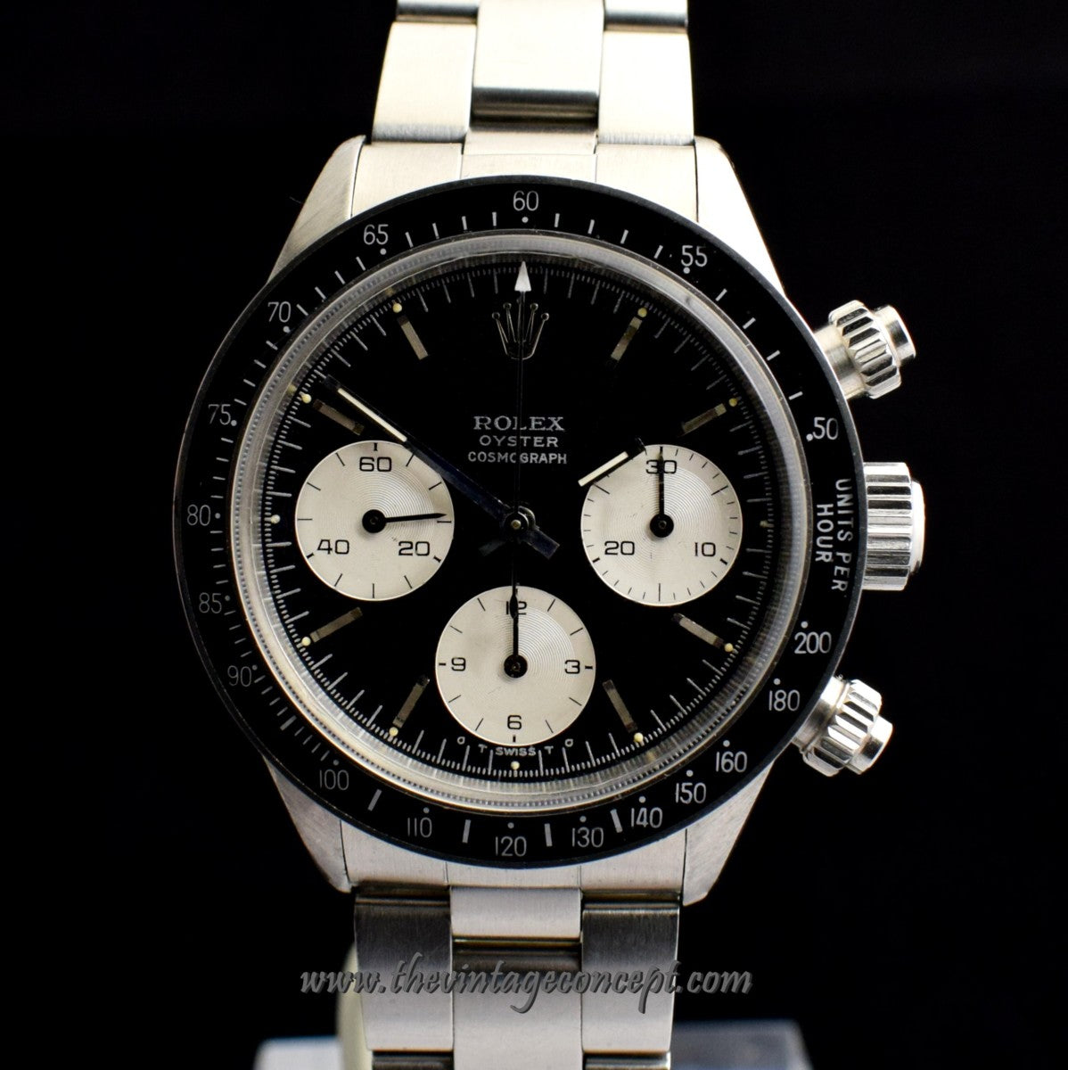 Rolex Daytona Black Dial Silver Sigma F.A.P. 6263 w/ Bracelet   ( SOLD )