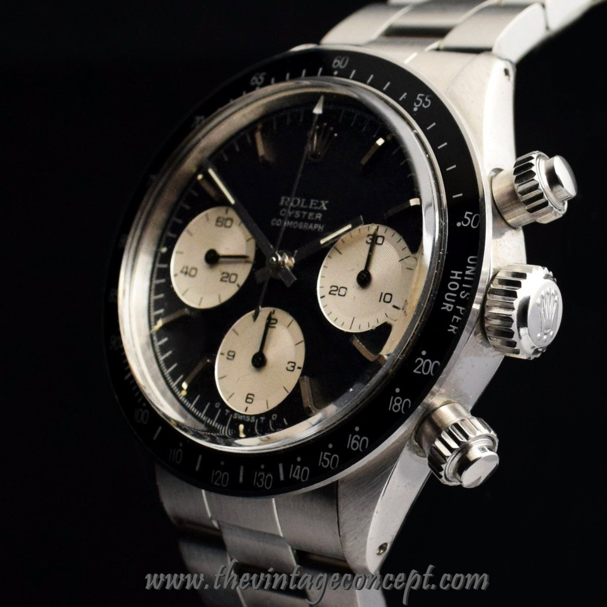 Rolex Daytona Black Dial Silver Sigma F.A.P. 6263 w/ Bracelet   ( SOLD )