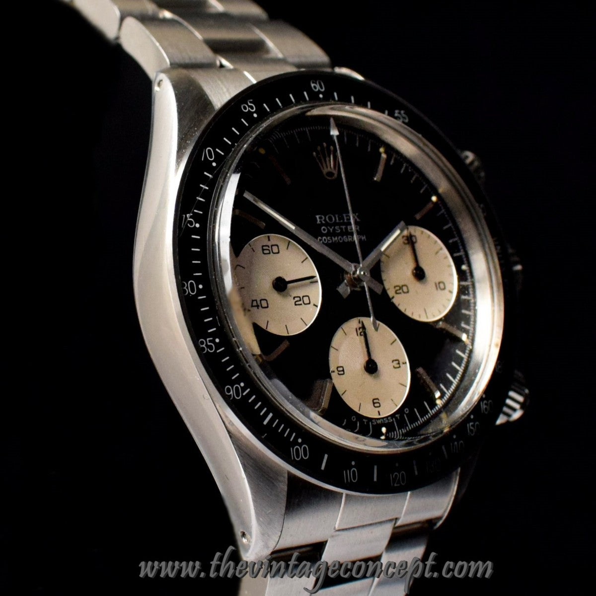 Rolex Daytona Black Dial Silver Sigma F.A.P. 6263 w/ Bracelet   ( SOLD )