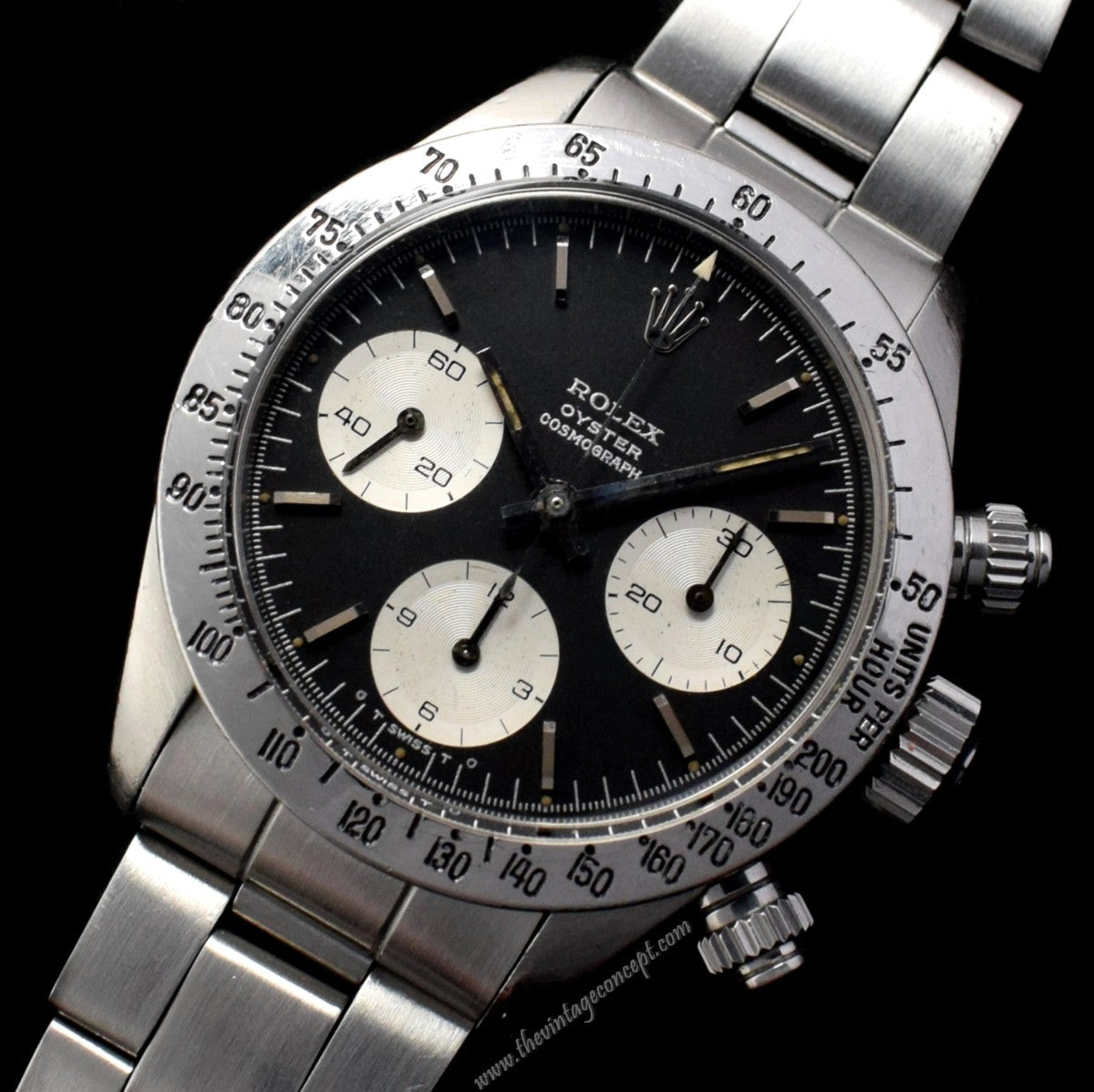 Rolex Daytona Silver Print Sigma Black Dial 6265 (Box Set) (SOLD)