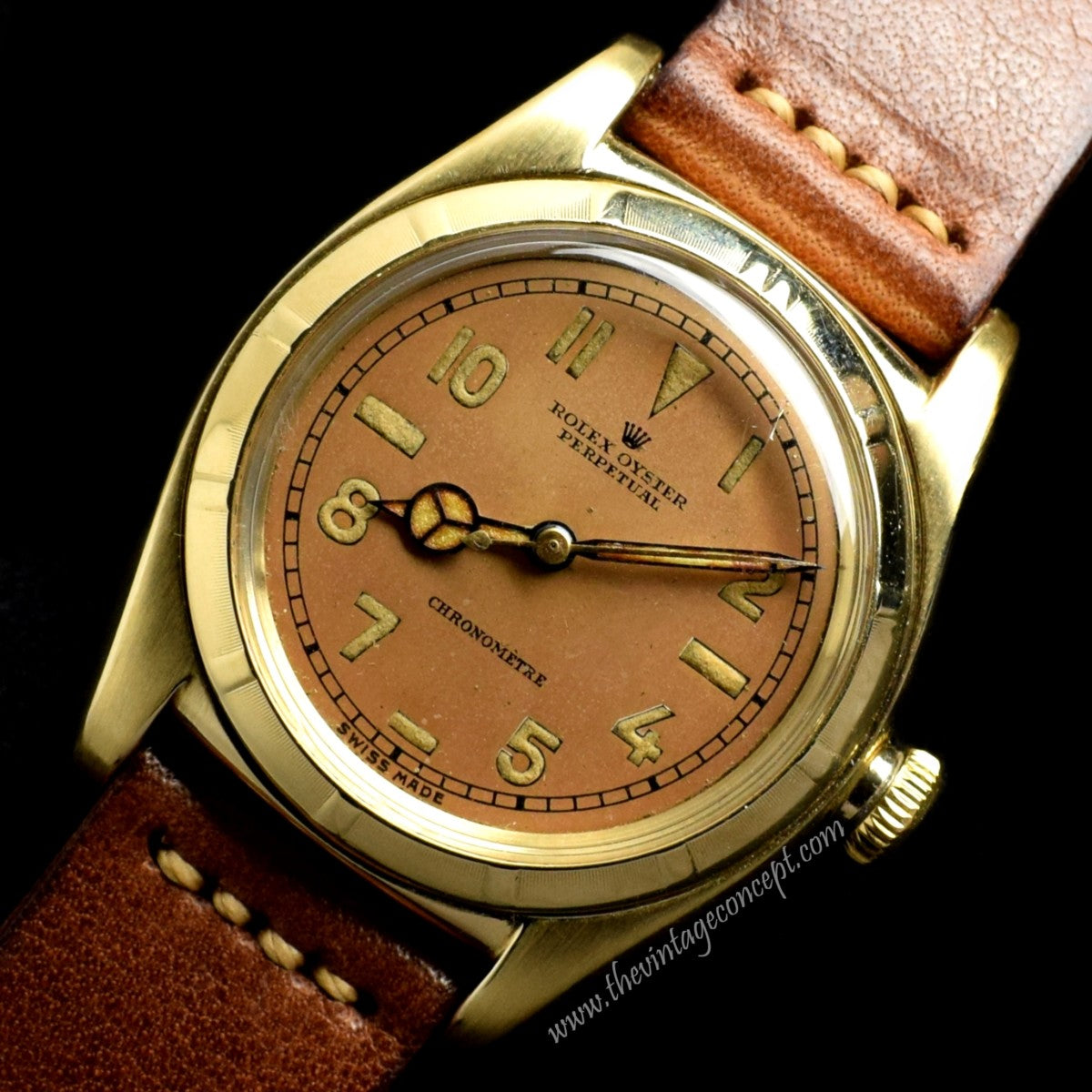 Rolex Bubbleback 14K YG Semi-California Dial 4777 (SOLD)