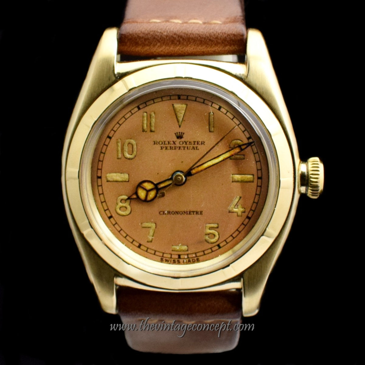 Rolex Bubbleback 14K YG Semi-California Dial 4777 (SOLD)