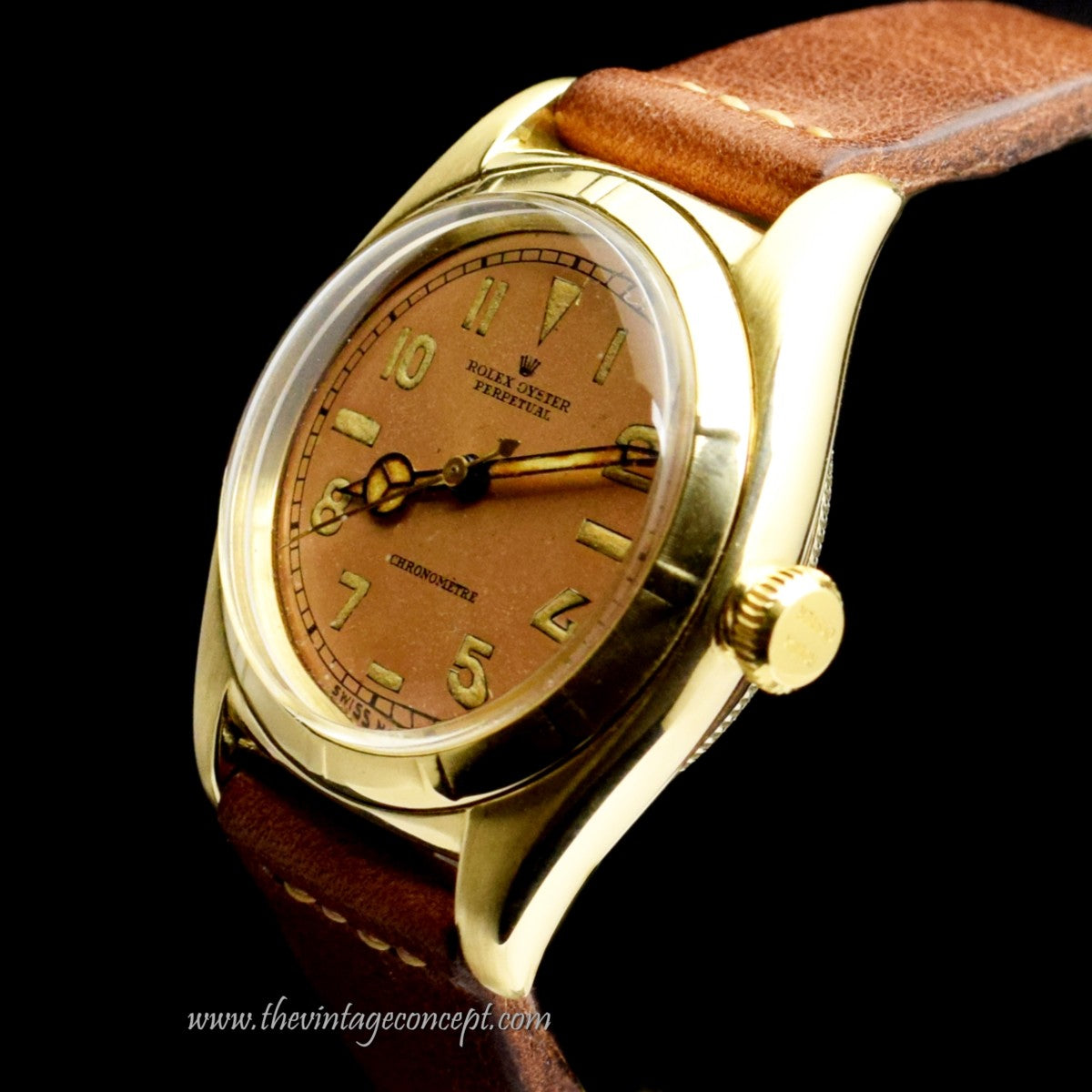 Rolex Bubbleback 14K YG Semi-California Dial 4777 (SOLD)