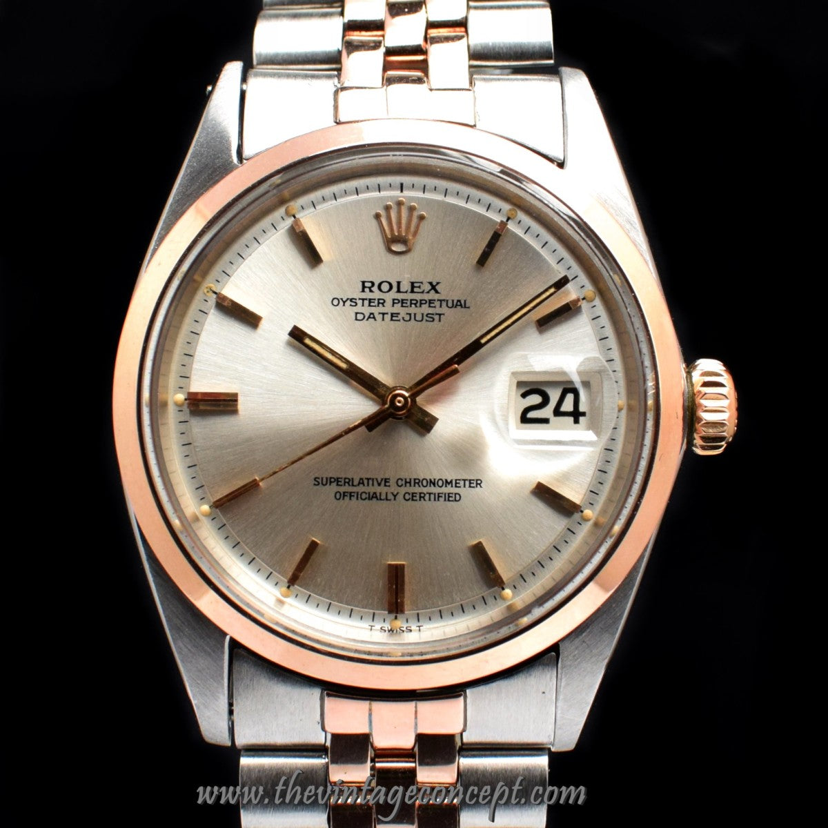 Rolex Datejust Two-Tones RG/SS Silver Dial 1600 (SOLD)