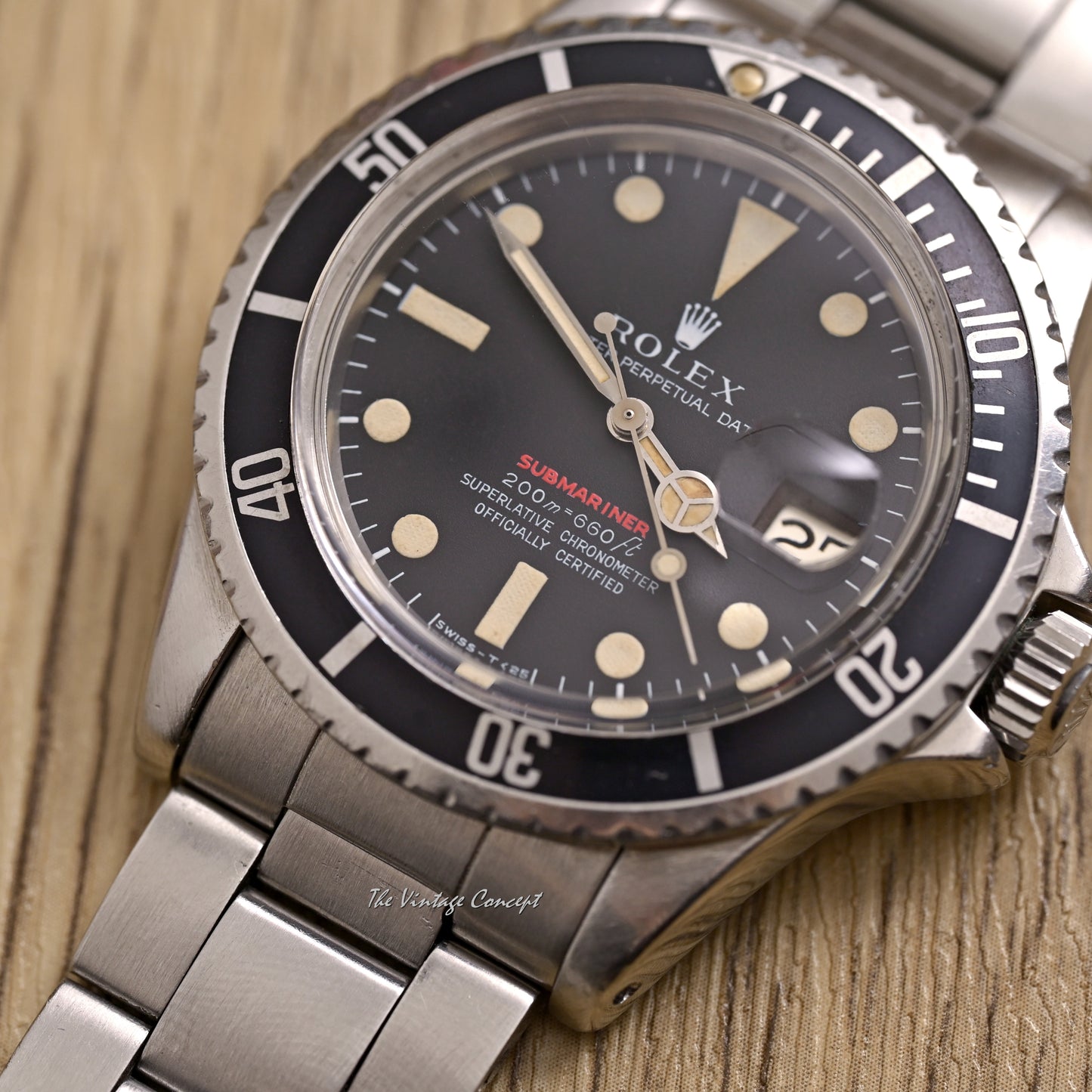 Rolex Steel Submariner Single Red Matte Dial Mark II Ref. 1680