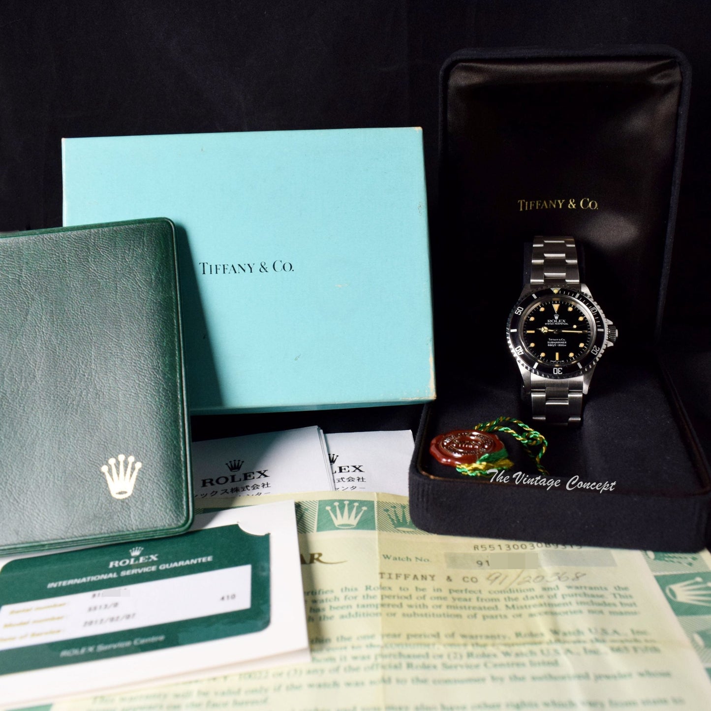 Rolex Submariner "Tiffany & Co" Glossy Dial 5513 (Box Set) (SOLD)