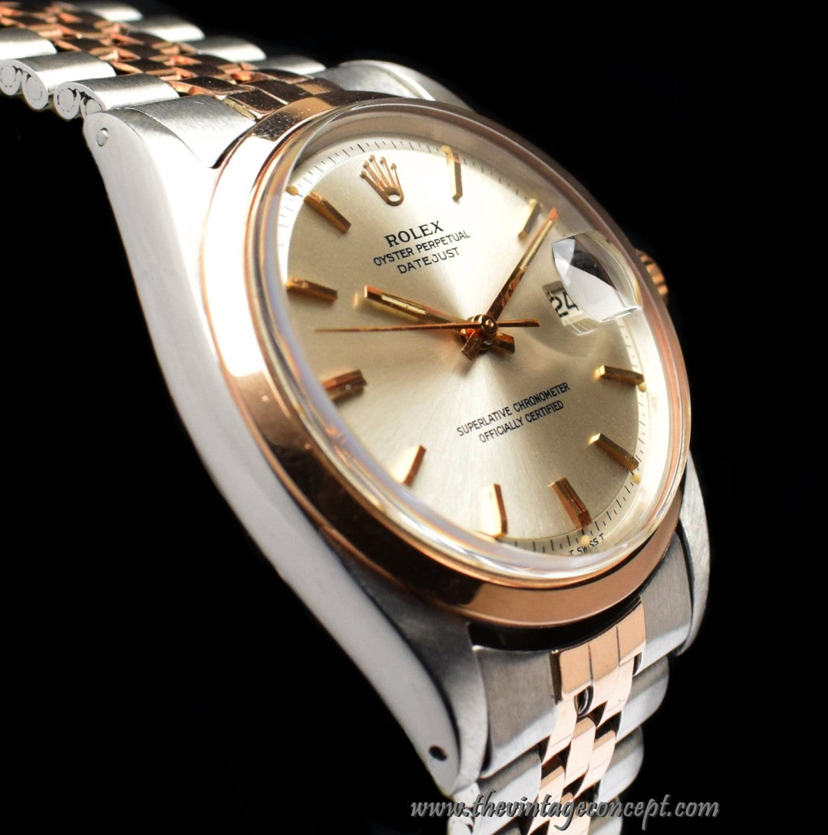 Rolex Datejust Two-Tones RG/SS Silver Dial 1600 (SOLD)