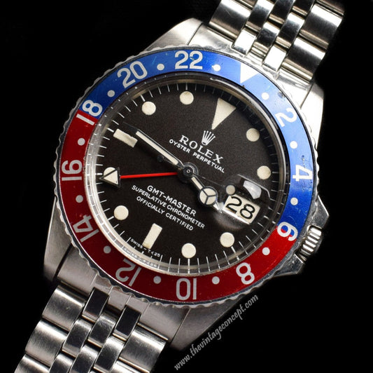 Rolex GMT-Master Matte Dial "Long E" 1675 (Box Set)  (SOLD)