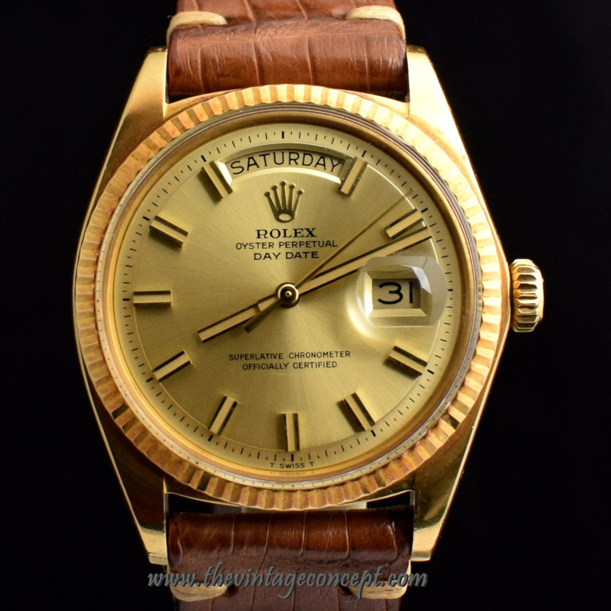 Rolex Day-Date 18K YG Wide Boy 1803 (SOLD)