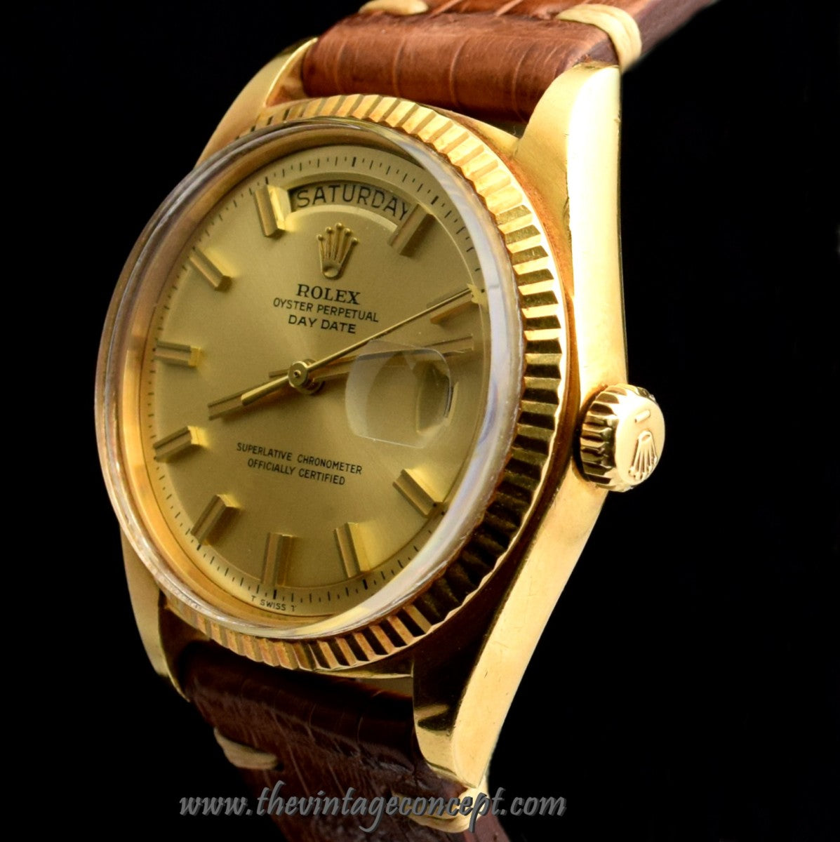 Rolex Day-Date 18K YG Wide Boy 1803 (SOLD)