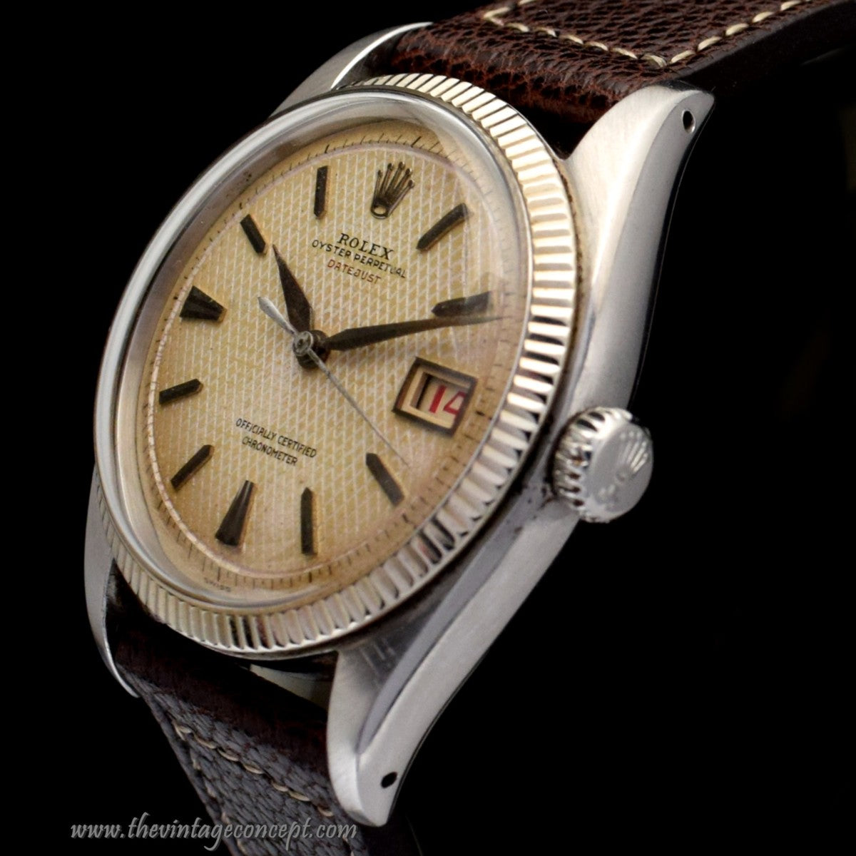 Rolex Big Bubbleback Datejust White Honeycomb Dial 6305 (SOLD)