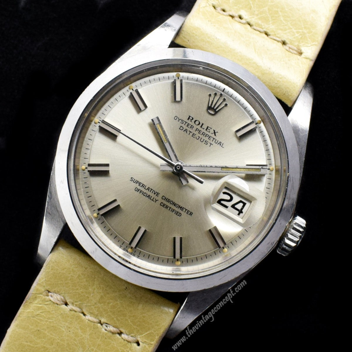 Rolex Datejust Silver Wide Boy Dial 1600 (SOLD)