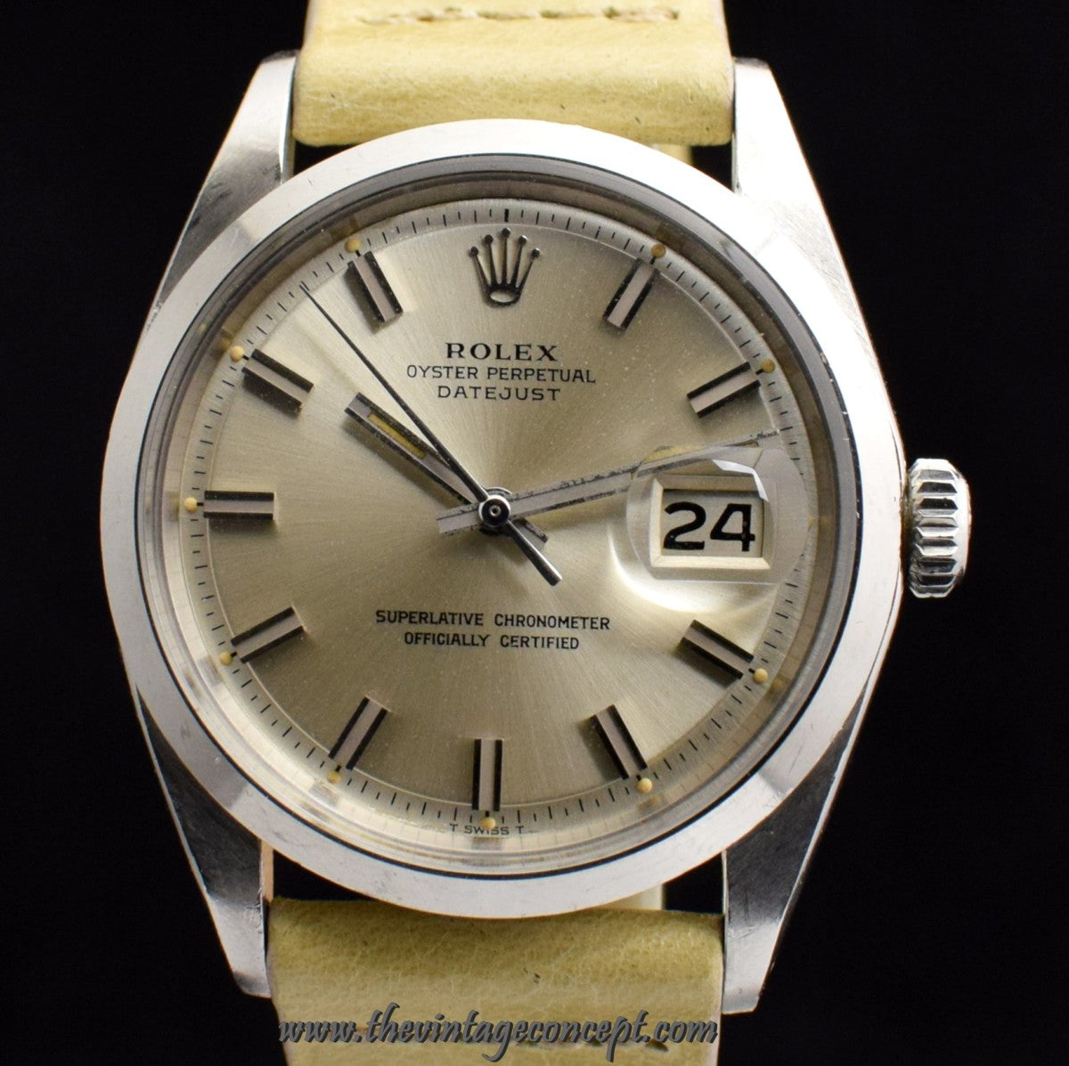 Rolex Datejust Silver Wide Boy Dial 1600 (SOLD)