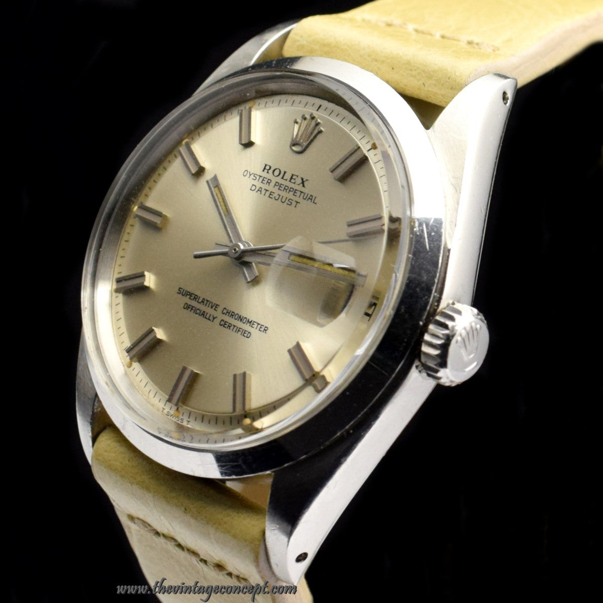 Rolex Datejust Silver Wide Boy Dial 1600 (SOLD)