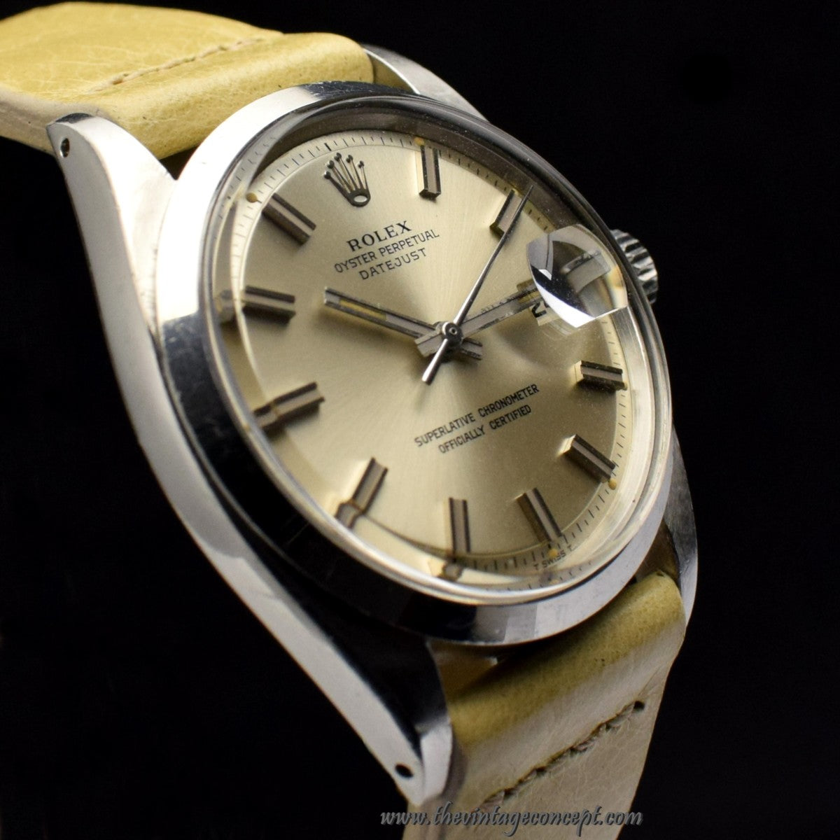 Rolex Datejust Silver Wide Boy Dial 1600 (SOLD)