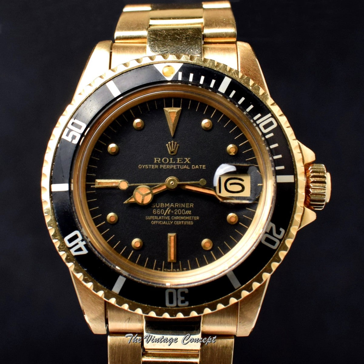 Rolex Submariner 18K YG Black Nipple Dial 1680 (SOLD)