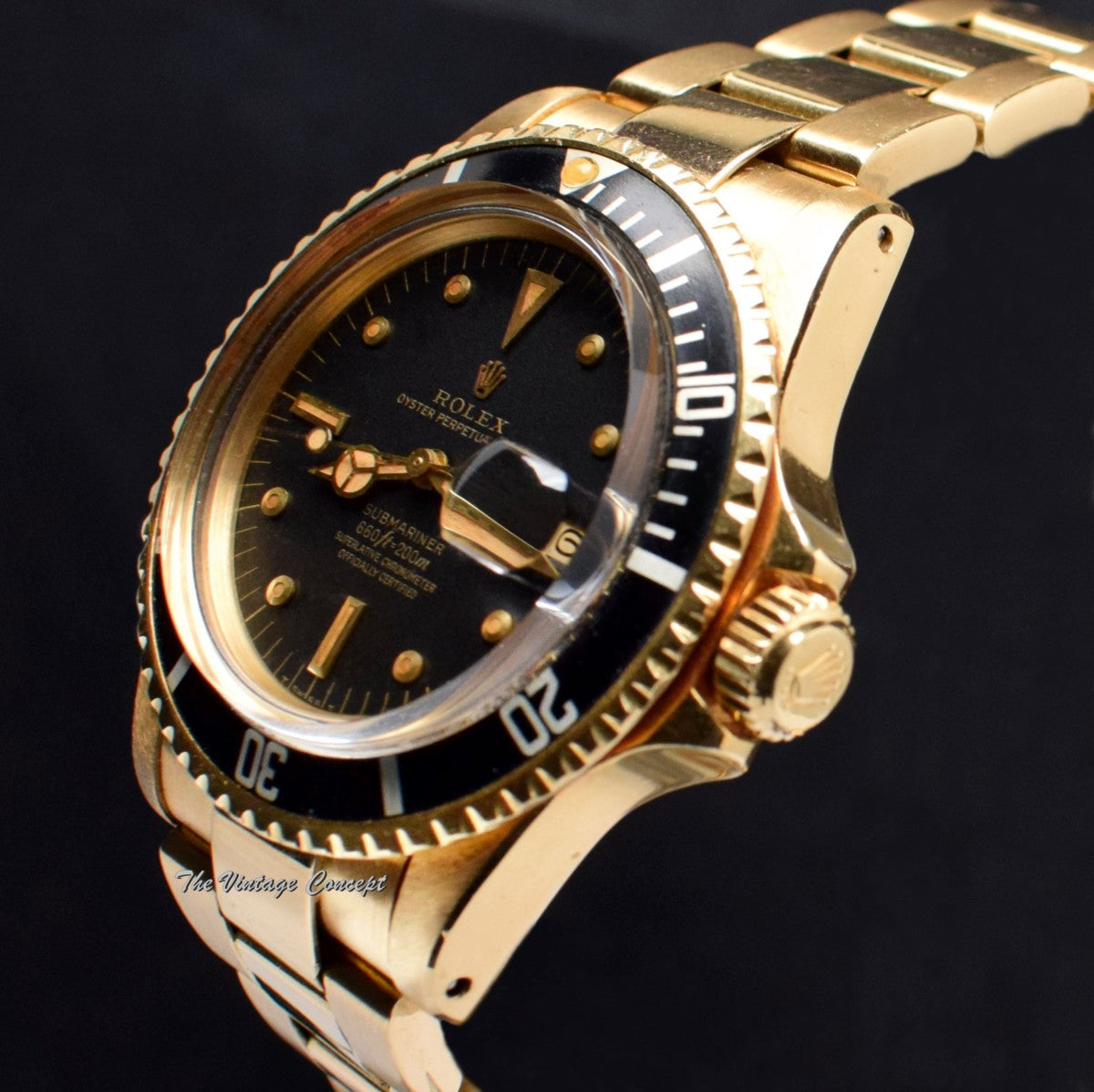 Rolex Submariner 18K YG Black Nipple Dial 1680 (SOLD)