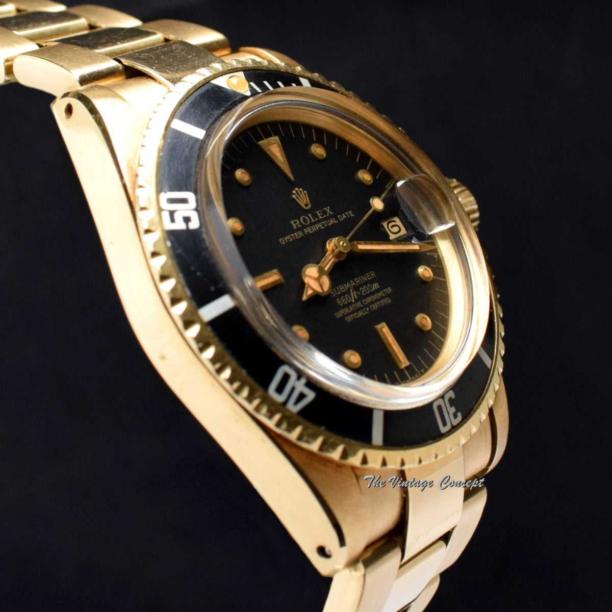 Rolex Submariner 18K YG Black Nipple Dial 1680 (SOLD)