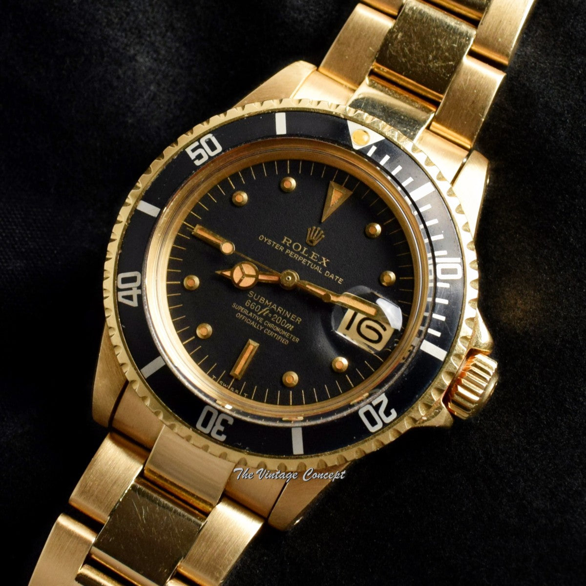 Rolex Submariner 18K YG Black Nipple Dial 1680 (SOLD)