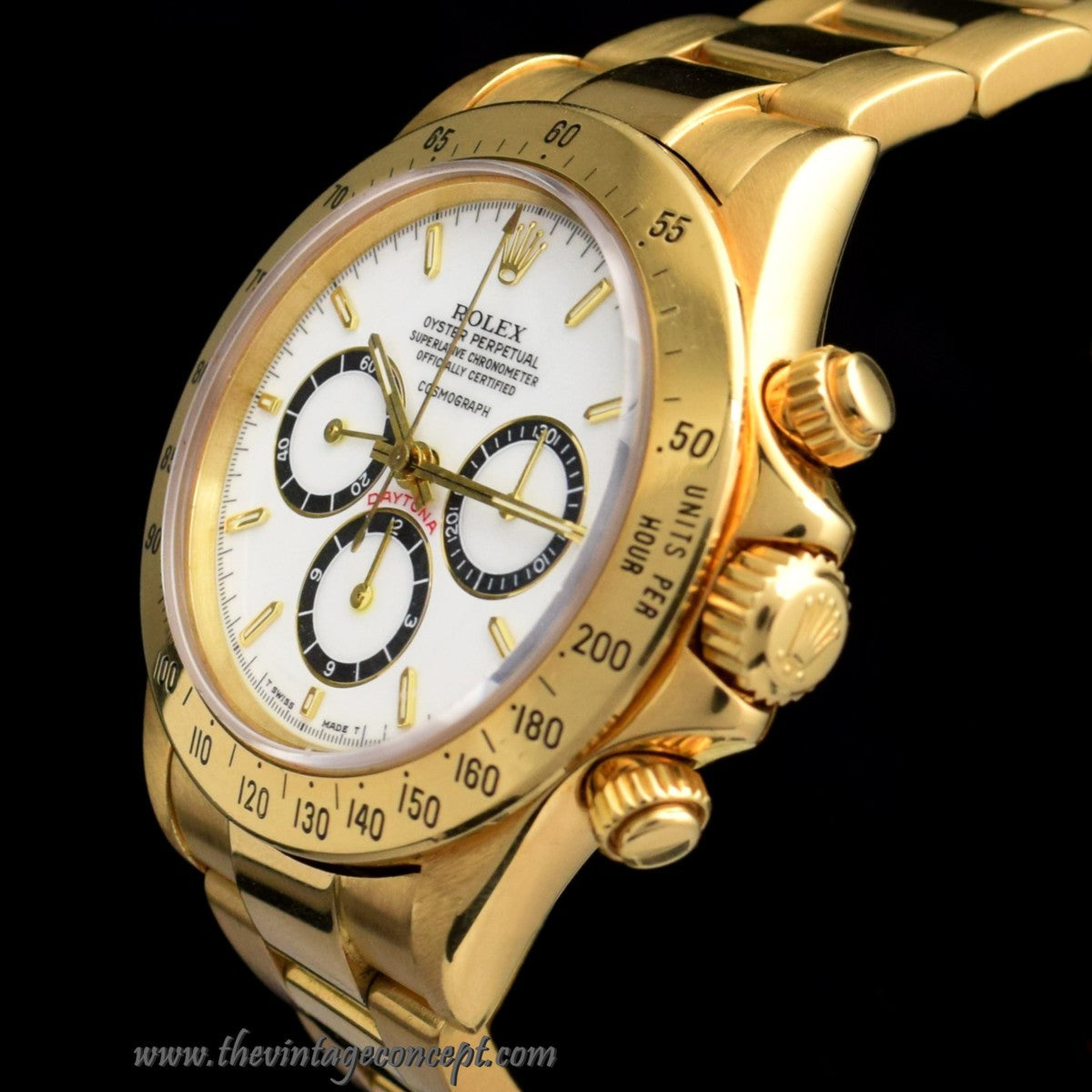 Rolex Daytona 18K YG Porcelain Dial 16528 (Full Set) (SOLD)