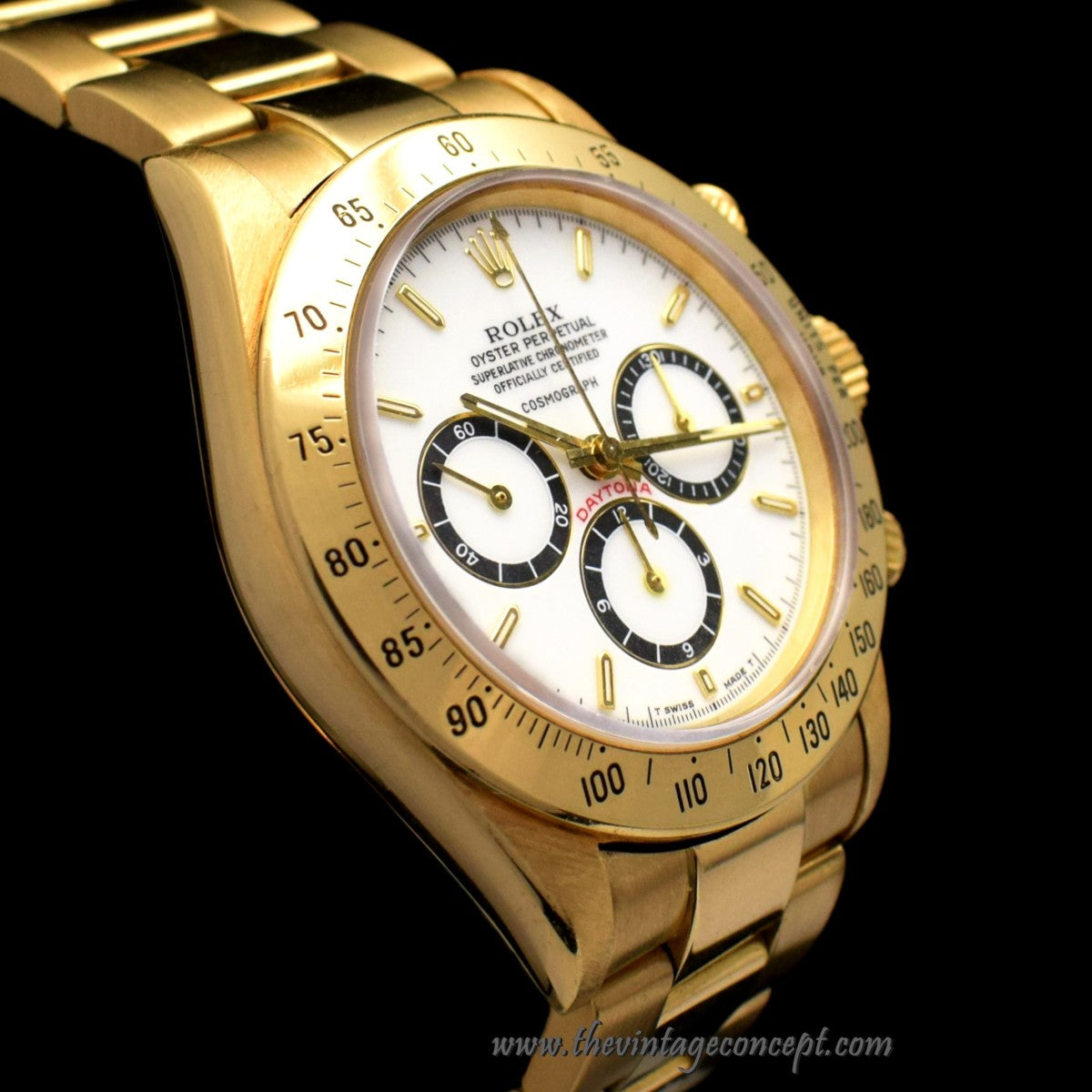 Rolex Daytona 18K YG Porcelain Dial 16528 (Full Set) (SOLD)