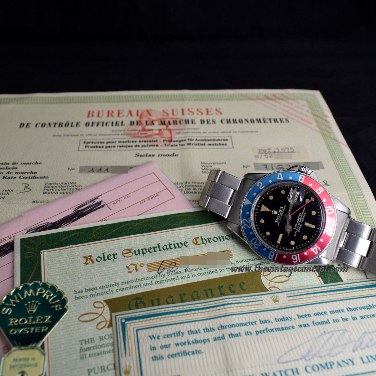 Rolex GMT-Master Gilt Dial Chapter Ring 1675 w/ Original Double Papers (SOLD)