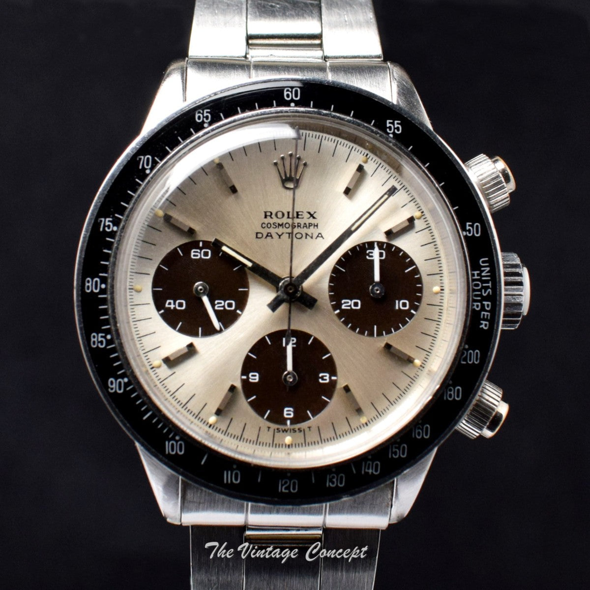 Rolex Daytona Silver Dial Chocolate Sub Registers 6240 (SOLD)