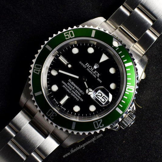 MINT Rolex Submariner 50th Anniversary "Flat 4" 16610LV ( Full Set ) (SOLD)