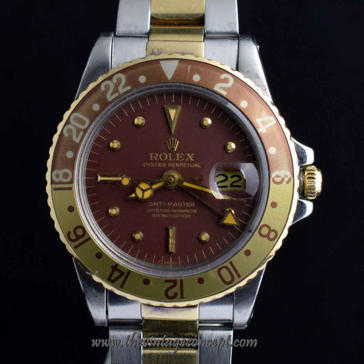 Rolex GMT-Master Two-Tones Brown Nipple Dial 1675 (SOLD)