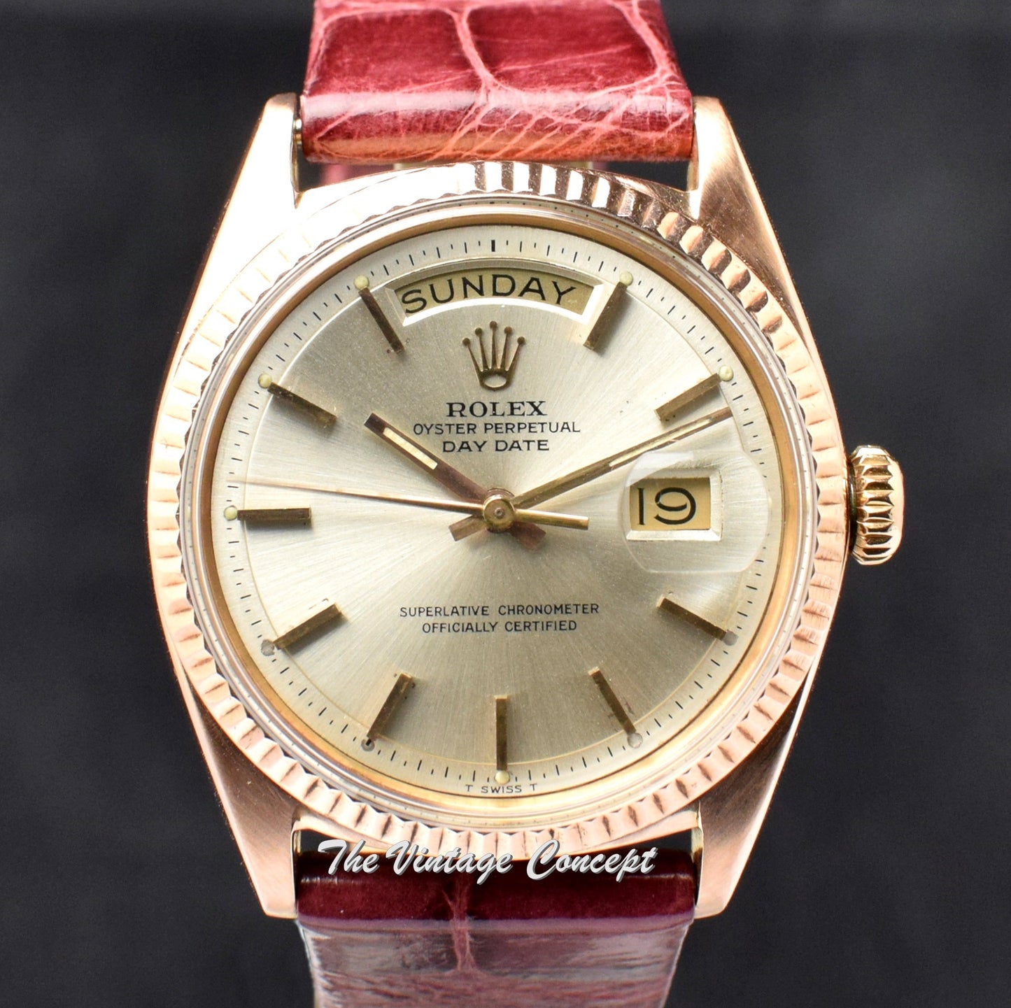 Rolex Day-Date 18K RG Silver Dial 1803 (SOLD)