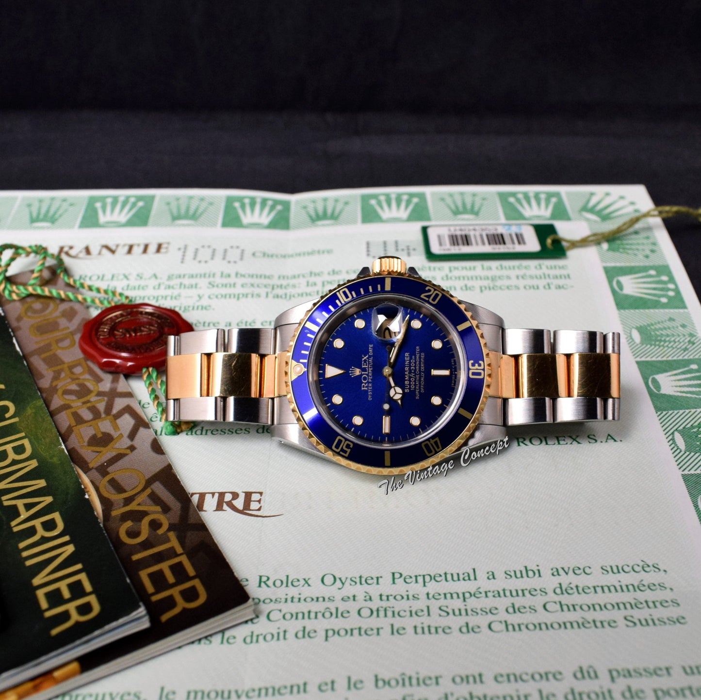 Rolex Submariner Two-Tones Blue Dial 16613 w/ Original Paper  (SOLD)