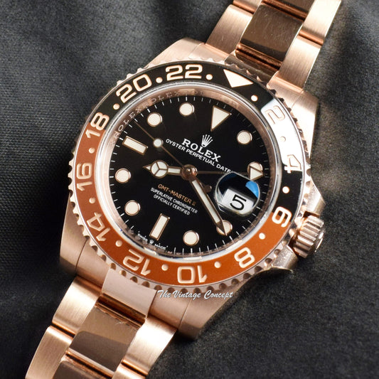 Rolex GMT-Master II 18K Rose Gold Rootbeer 126715CHNR (Full Set) (SOLD)