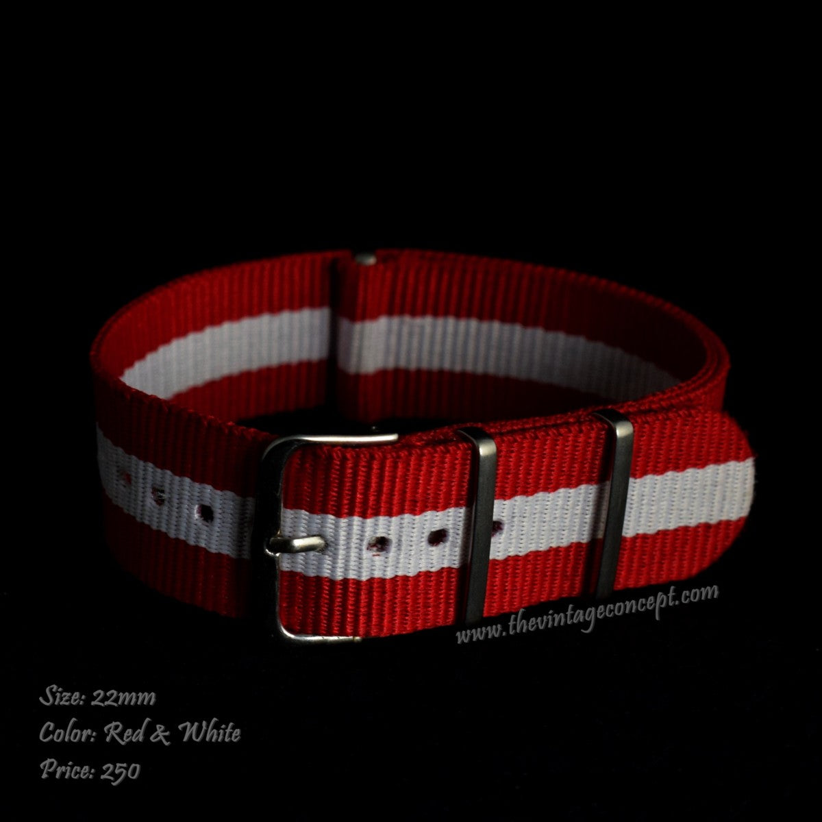 22mm Red & Dark Blue Nato Strap