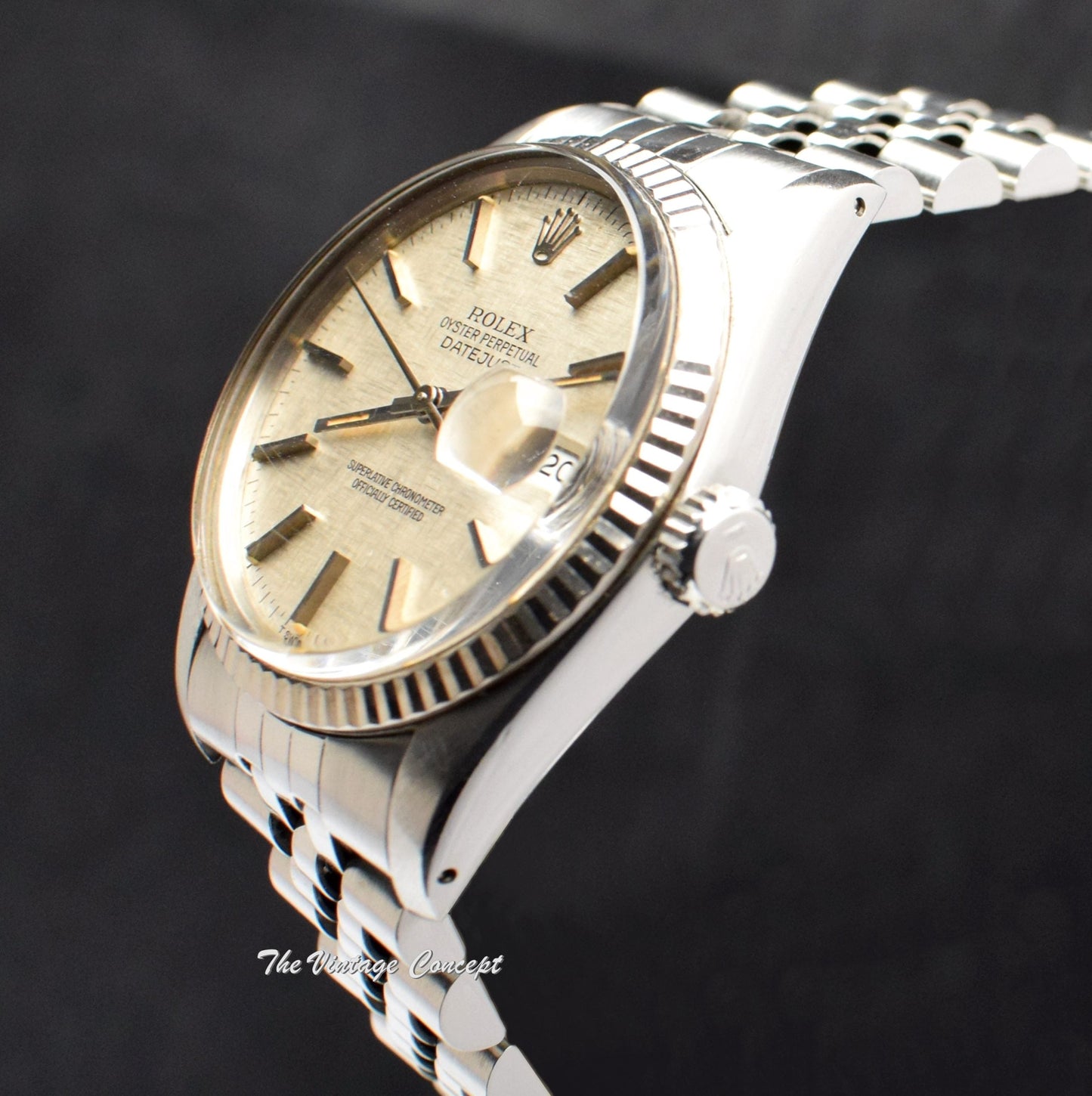 Rolex Datejust Silver Linen Dial 16014 w/ Original Paper (SOLD)