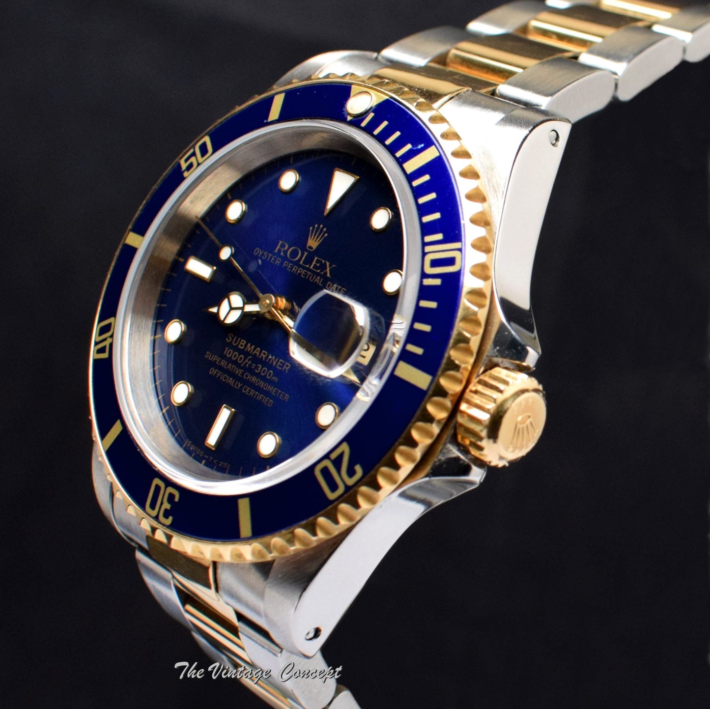 Rolex Submariner Two-Tones Blue Dial 16613 w/ Original Paper  (SOLD)