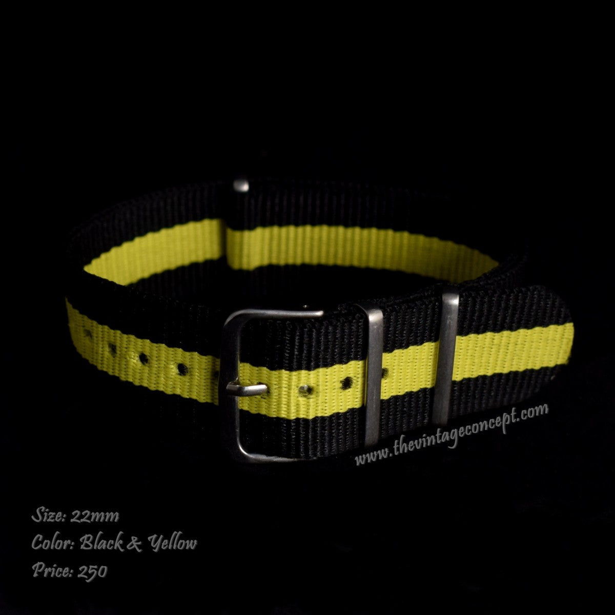 22mm Black, Red & Yellow Nato Strap