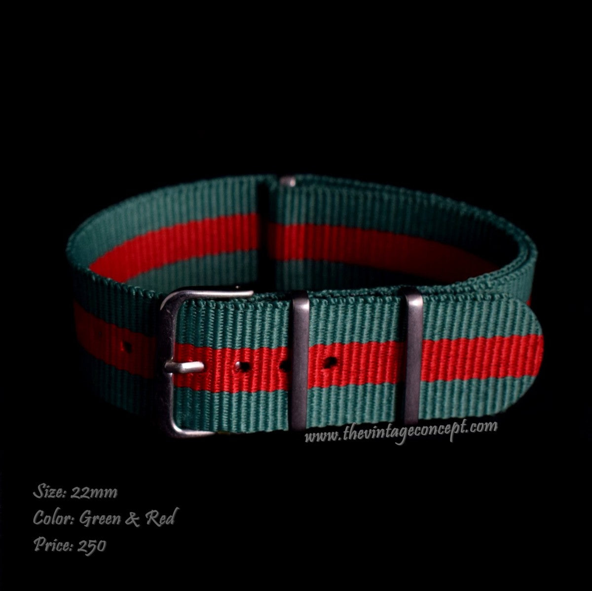 22mm Dark Blue, White, Baby Blue & Red Nato Strap