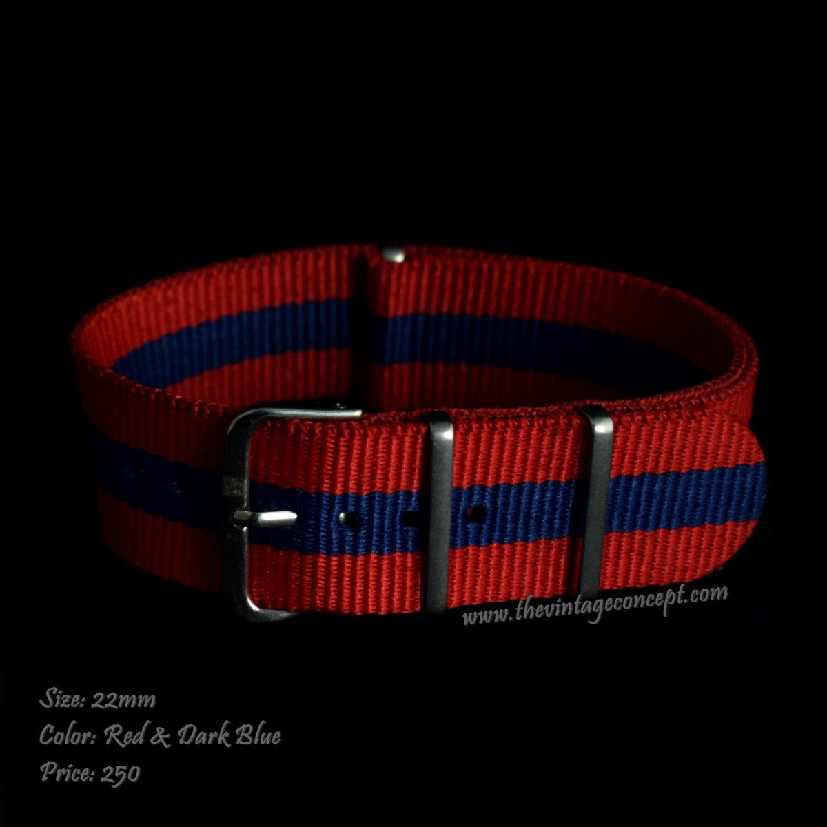 22mm Black, Yellow, Blue & Red Nato Strap