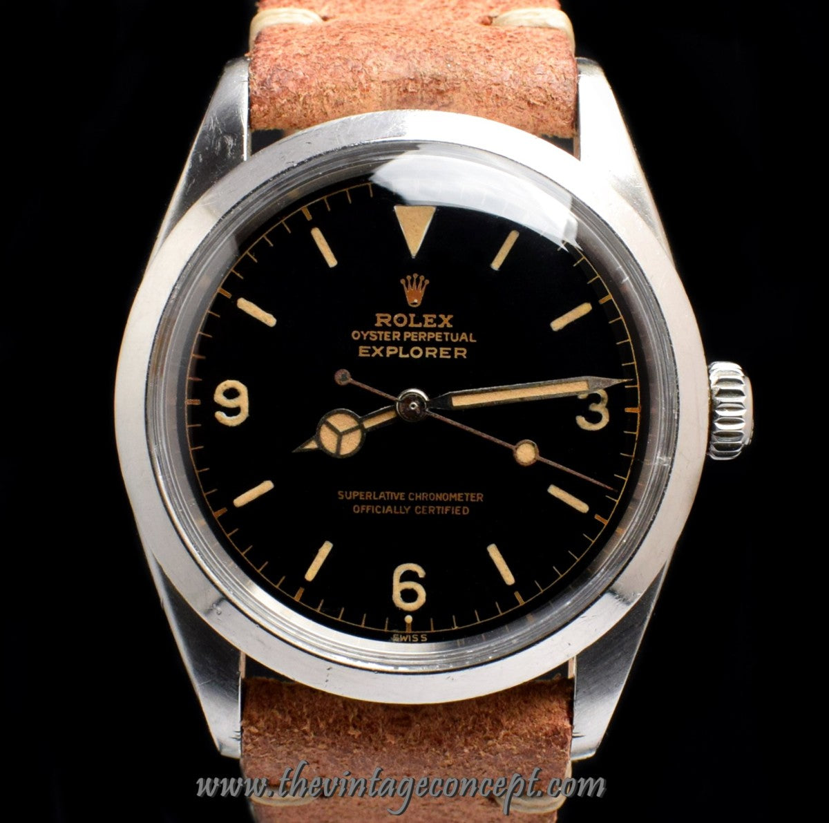 Rolex Explorer Super Glossy Gilt Dial Chapter Ring 1016 (SOLD)